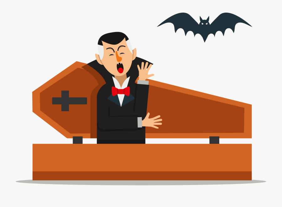 Vampire In Coffin Clipart, Transparent Clipart