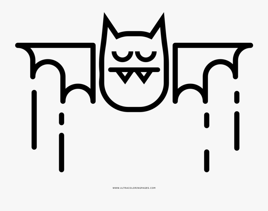Bat Vampire Coloring Page, Transparent Clipart