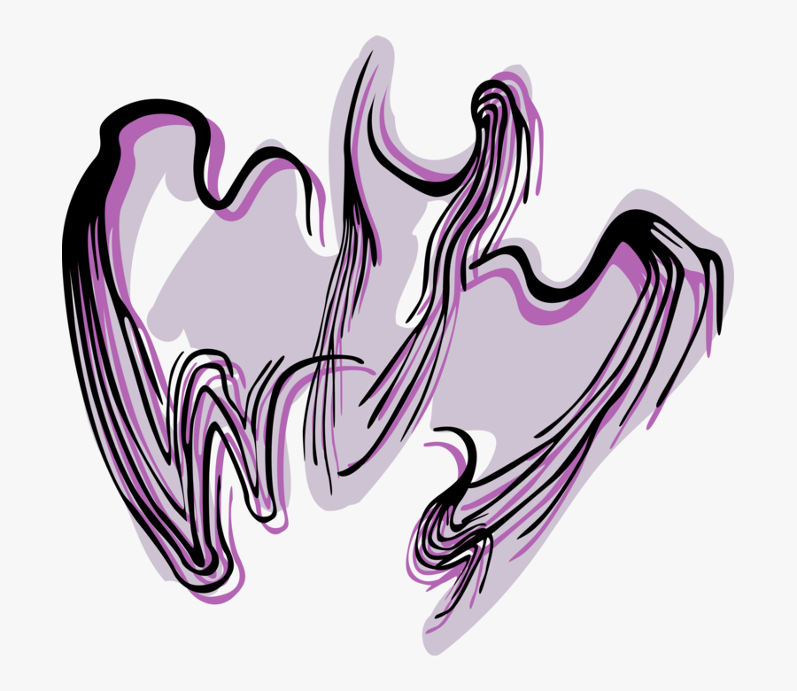 Vector Illustration Of Halloween Flying Vampire Bat - Illustration, Transparent Clipart