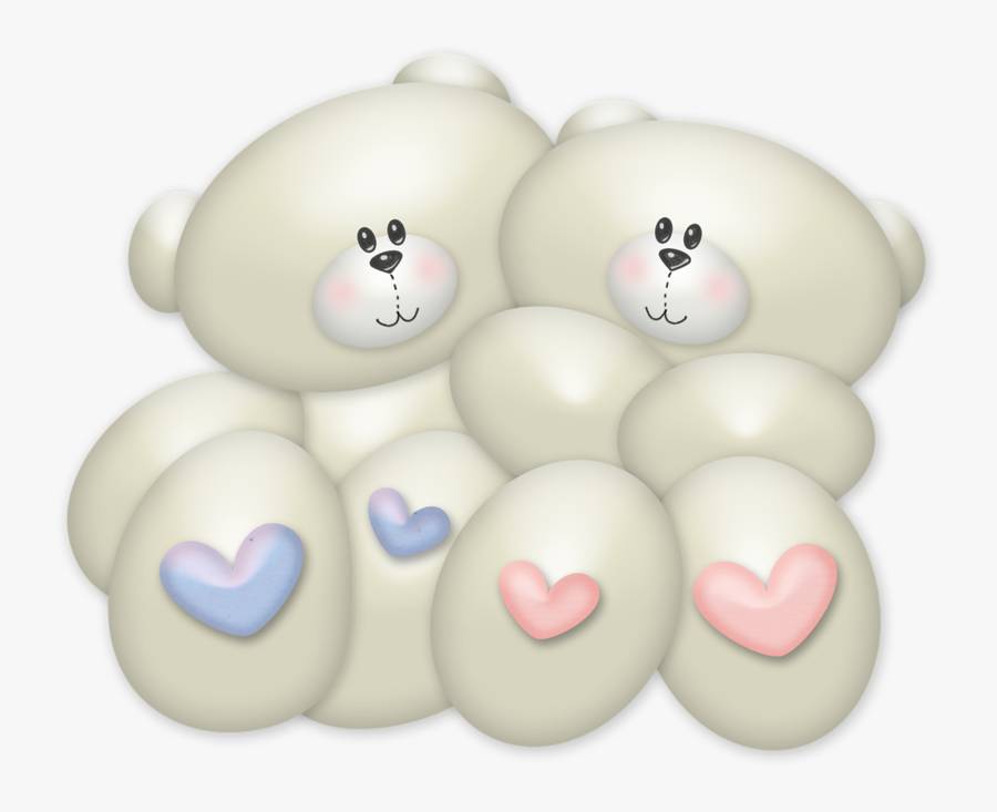 Transparent Sleepy Bear Clipart - Cartoon Sweet Cute Bears Sitting On Half Moon With, Transparent Clipart