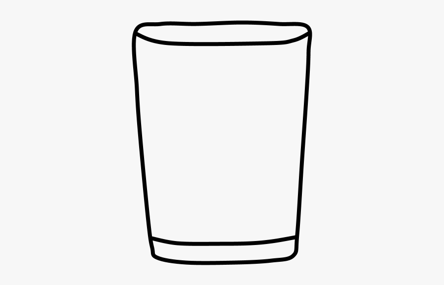 Drinking Glass, Black And White - Line Art, Transparent Clipart