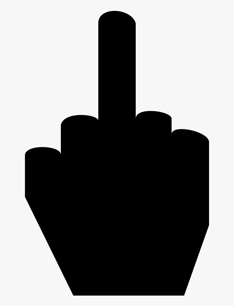 Middle Finger Clipart Black And White, Transparent Clipart
