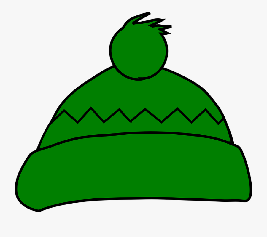 Bobble Cap, Hat, Winter, Warm, Green, Wool - Beanie Clipart, Transparent Clipart