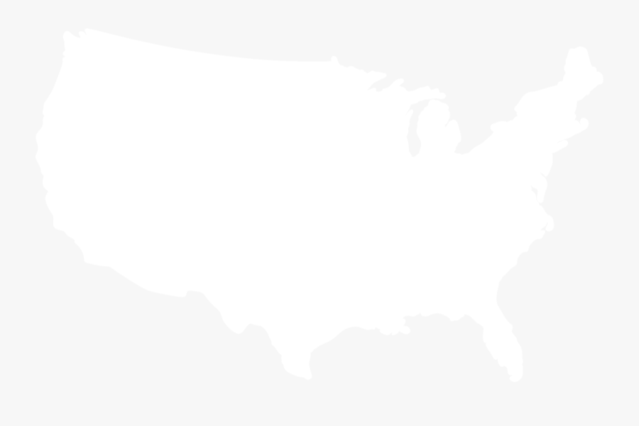 United States Clipart Outline - White United States Png, Transparent Clipart