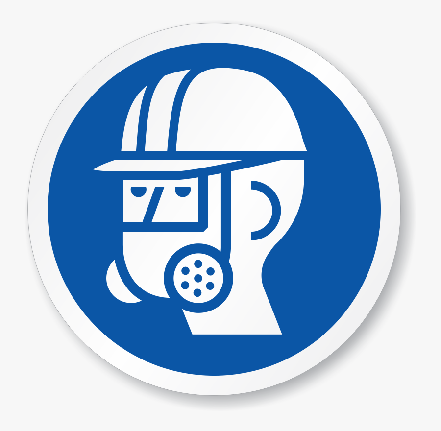 Full Face Respirator Sign, Transparent Clipart