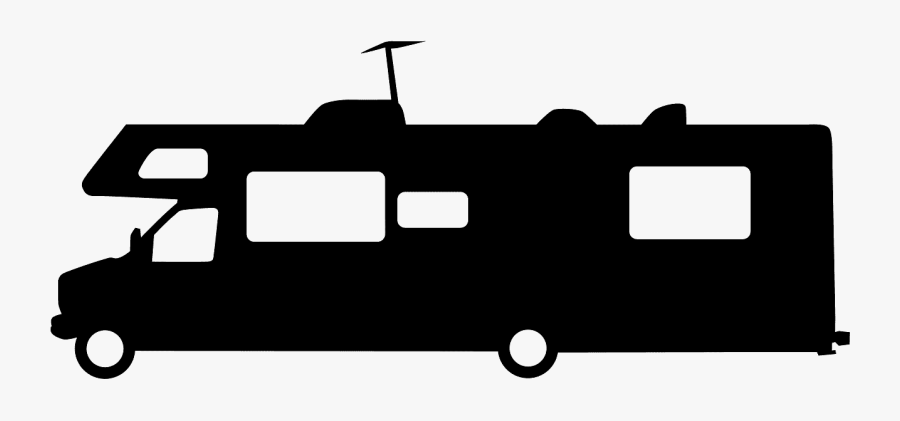 Motorhome Silhouette, Transparent Clipart