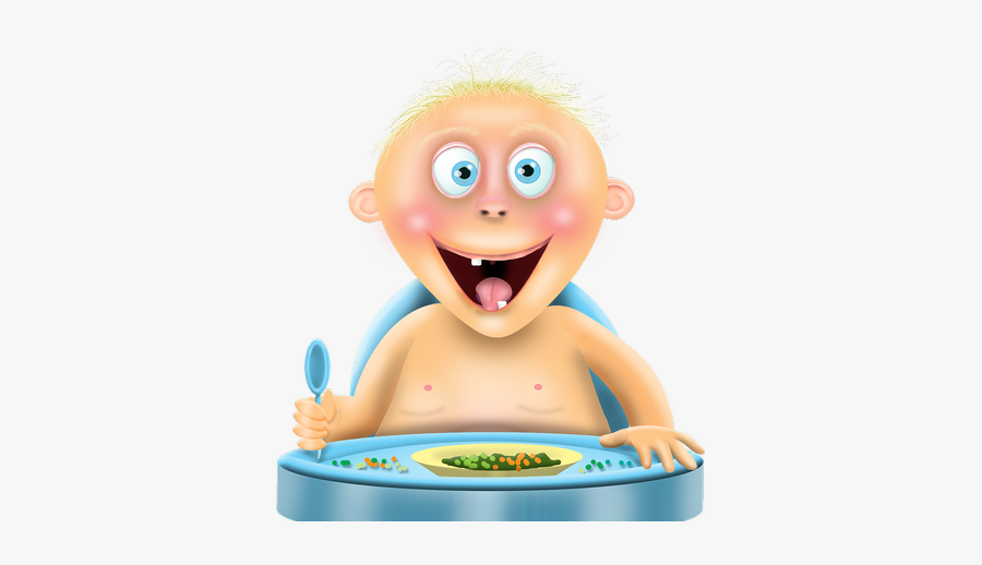Baby Boy Cartoon - Eating Boy Clipart Png, Transparent Clipart