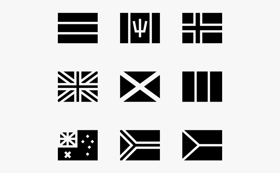 Country Flags - British Flag Vector Outline, Transparent Clipart