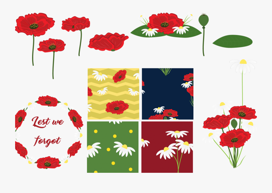 Poppies And Daisies Example Image - Poppy, Transparent Clipart