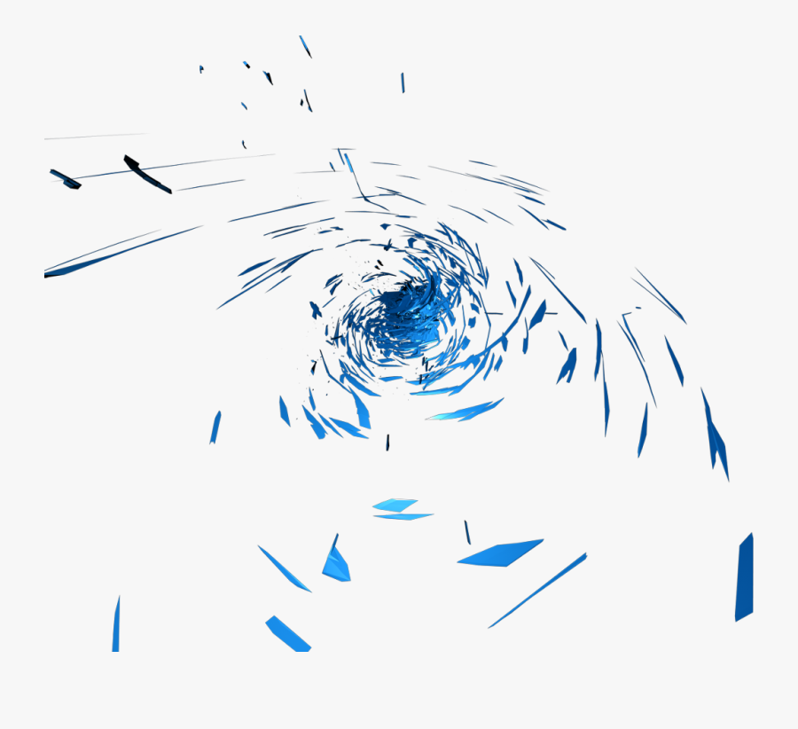 #blue #broken #glass #brokenglass #shatteredglass #shattered - Png Transparent 3d, Transparent Clipart