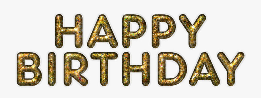 Clip Art Golden Transparent Png Stickpng - Happy Birthday Letters Png, Transparent Clipart