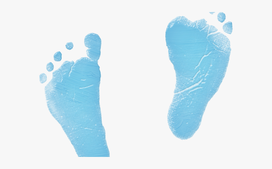 Footprints Clipart Clear Background - Baby Boy Footprints Png, Transparent Clipart