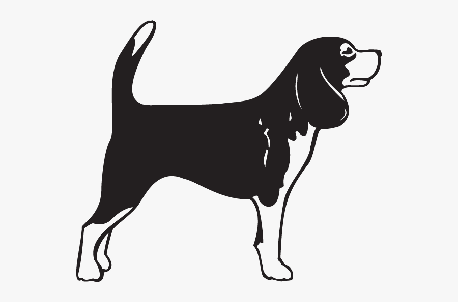 Svg Transparent Beagle Clipart Playful Puppy - Black And White Beagle Vector, Transparent Clipart