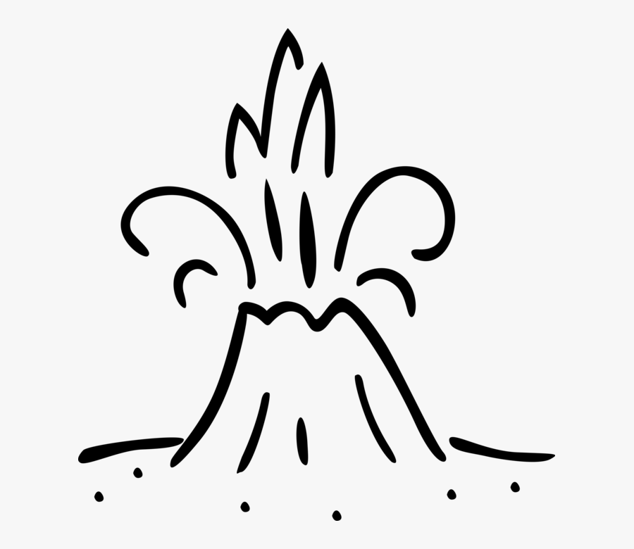 Vector Illustration Of Earth"s Active Erupting Volcanoes, Transparent Clipart