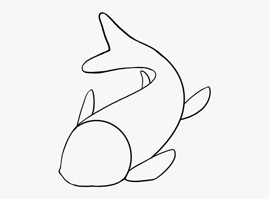 How To Draw A Koi Fish - Koi Fish Easy To Draw, Transparent Clipart