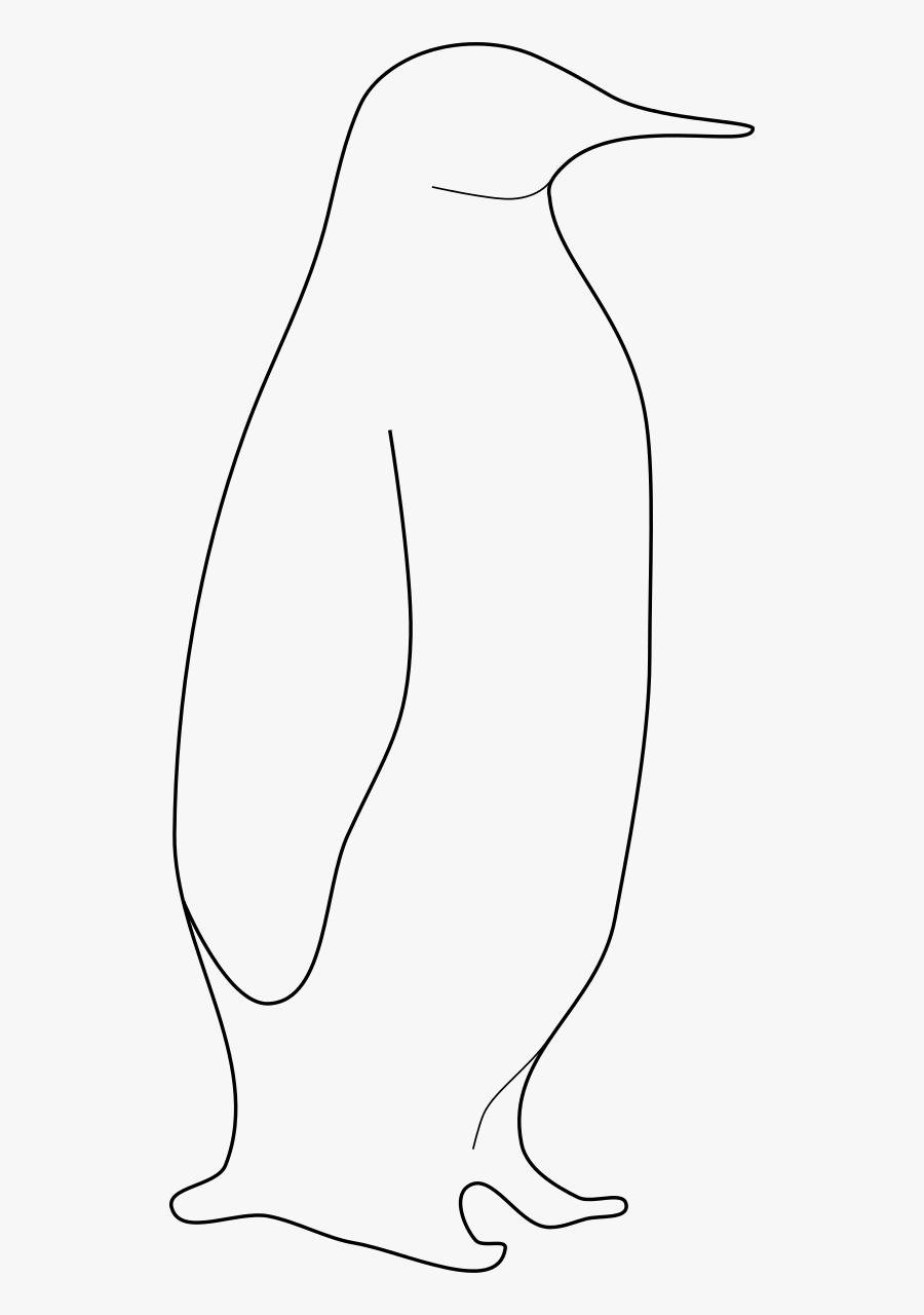 Stylized Penguin Clipart By J Alves - Penguin Outline, Transparent Clipart