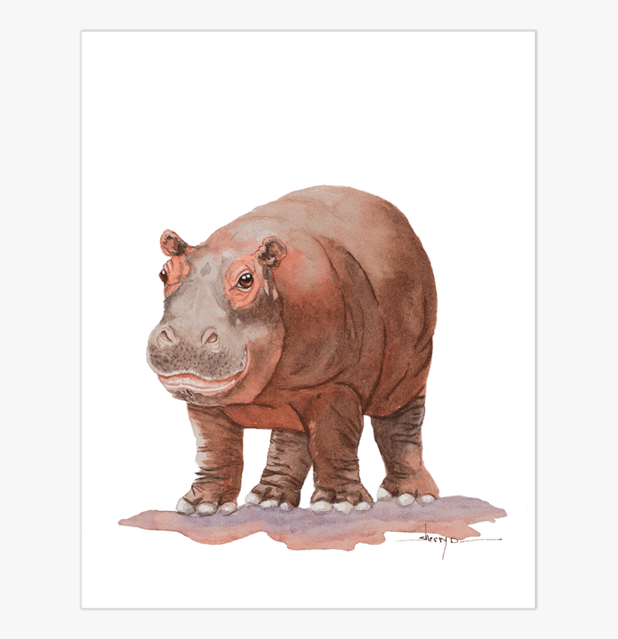 Baby Hippo Wall Art Sc 1 St Imageworks & Baby Cow Wall - Black Rhinoceros, Transparent Clipart