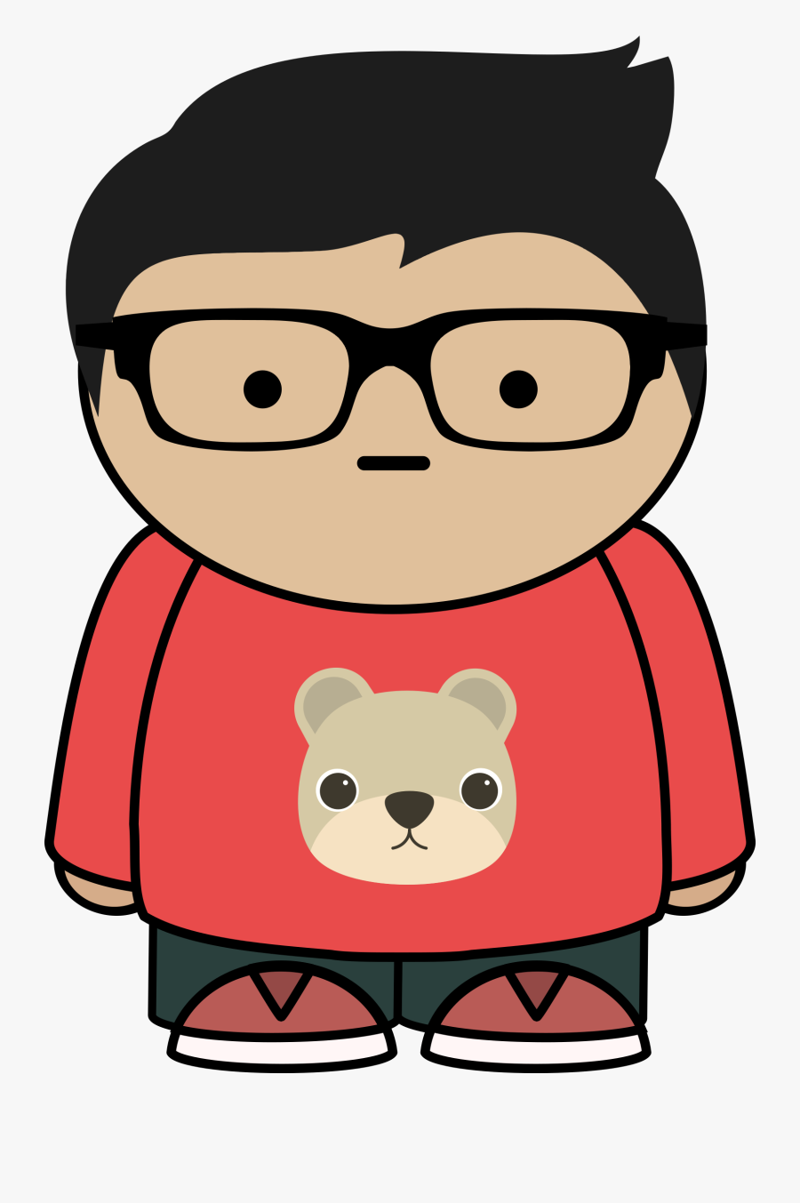 Glasses Clipart Boy - Cartoon Boy With Glass, Transparent Clipart