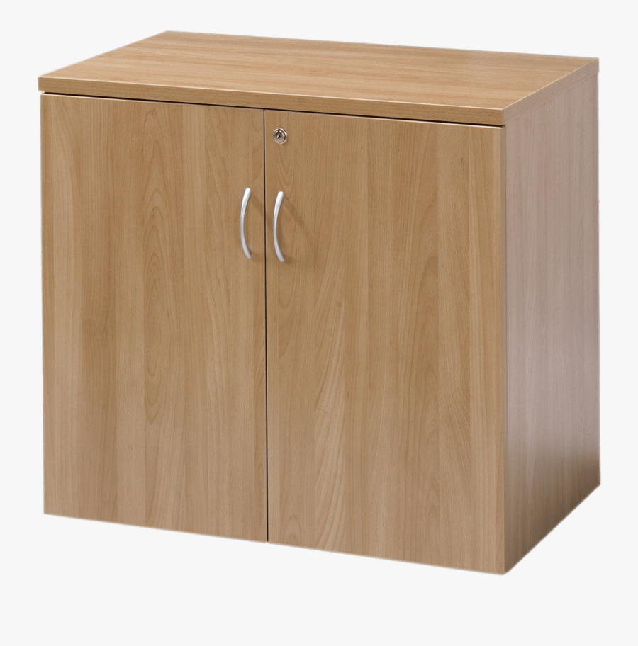 Wooden Office Cupboard - Modular Low Height Storage, Transparent Clipart
