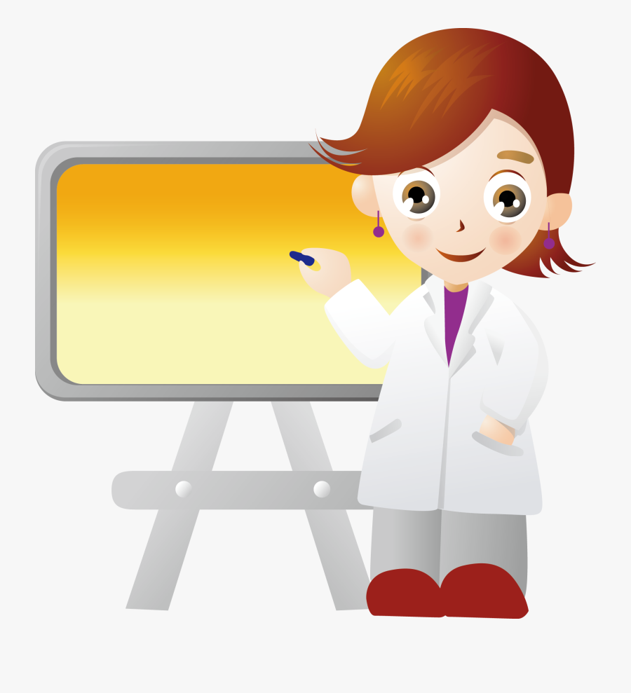 Transparent Female School Principal Clipart - Teacher Is Teaching Cartoon, Transparent Clipart