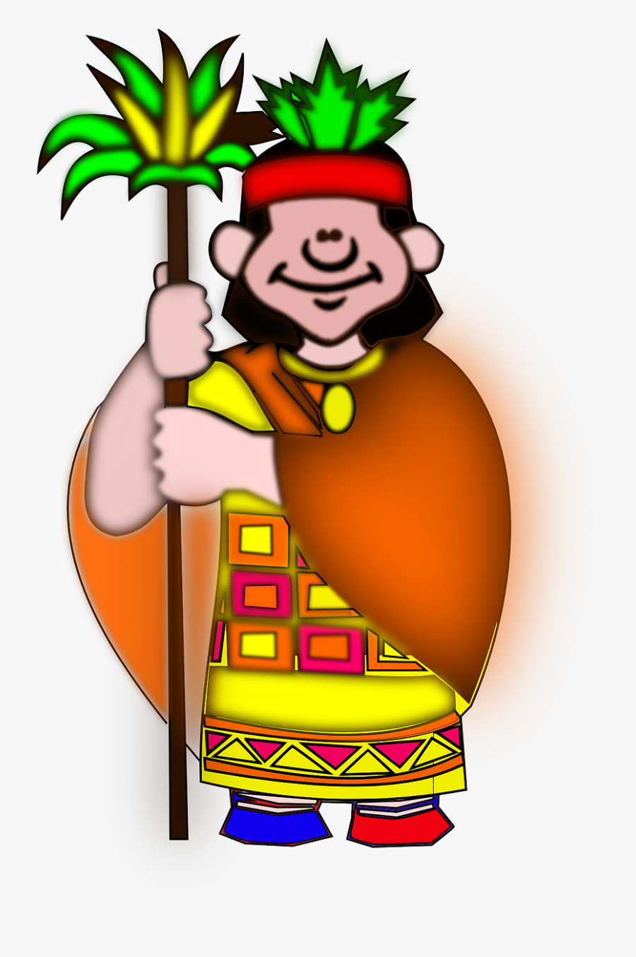 Aztec Maya Inca Indian Png Image - Cartoon Inca, Transparent Clipart