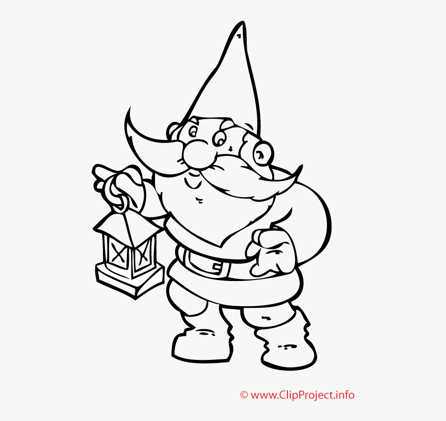 Gnome Clipart Black And White - Dwarf Fairy Tale, Transparent Clipart