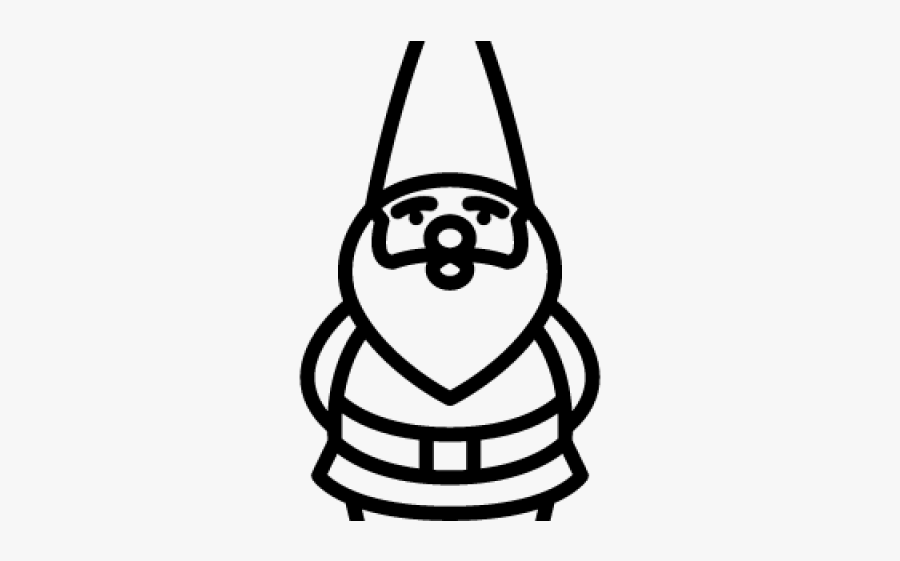 Gnome Clipart Simple - Gnome Clipart Black And White, Transparent Clipart