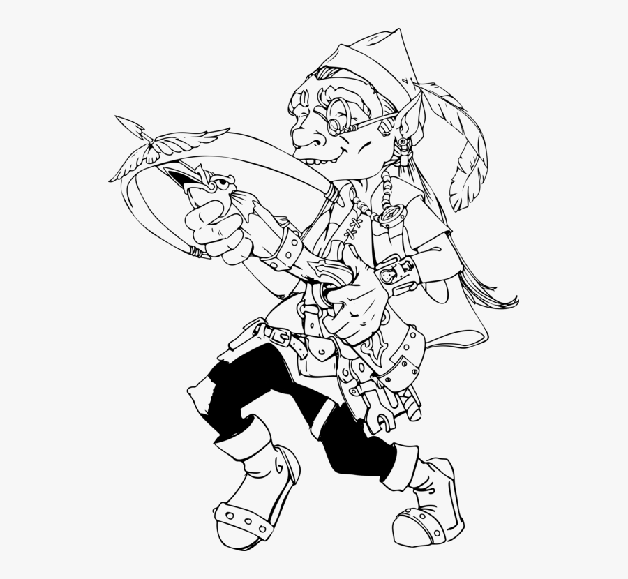 Style,line Art,drawing - Gnome Dungeons & Dragons, Transparent Clipart