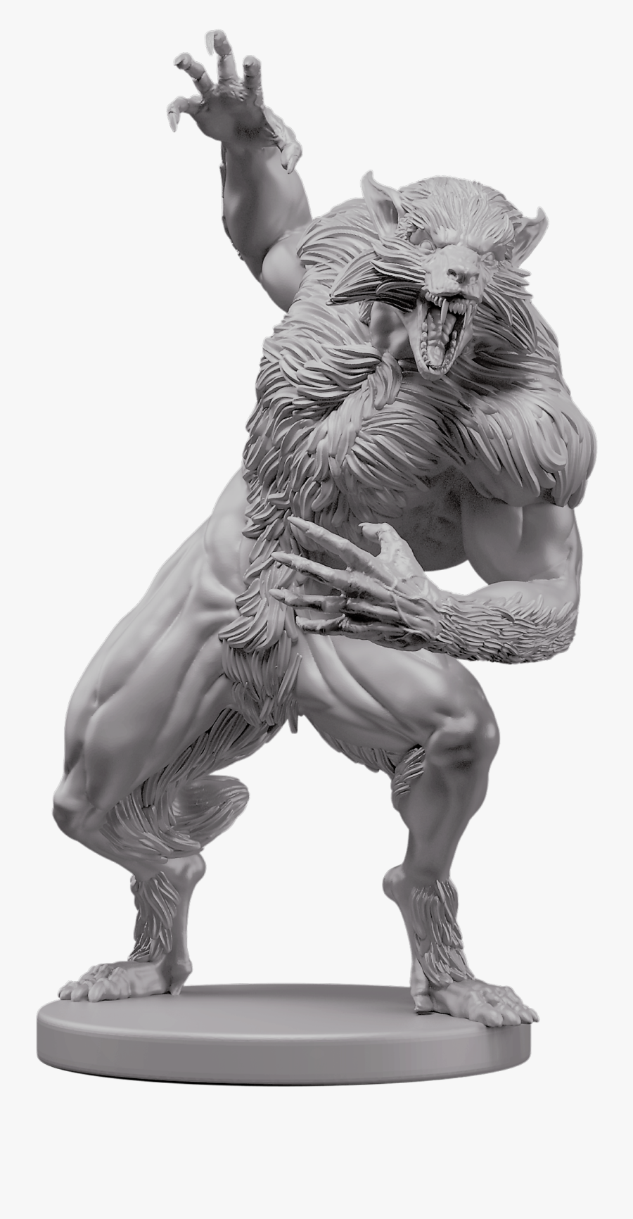 Transparent Werewolf Png - Werewolf Miniature, Transparent Clipart