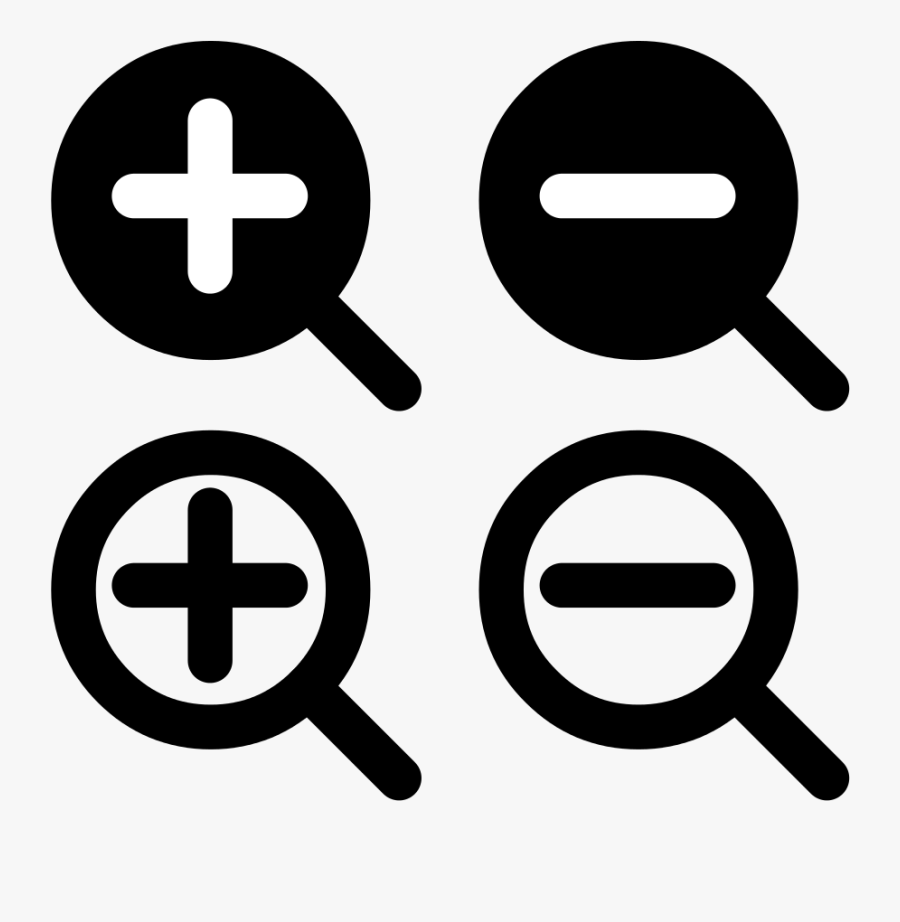 Zoom In Out Icon, Transparent Clipart