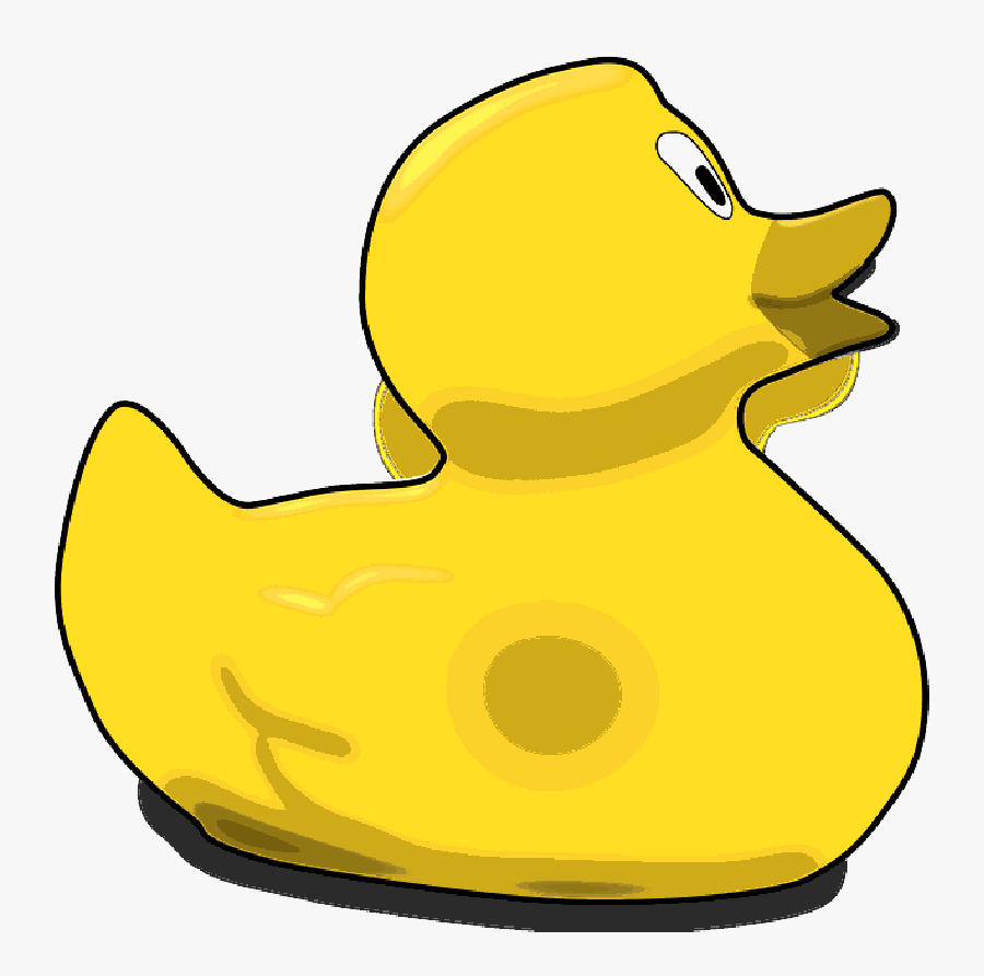 Bird Duck Yellow Rubber - Rubber Duck Clip Art, Transparent Clipart