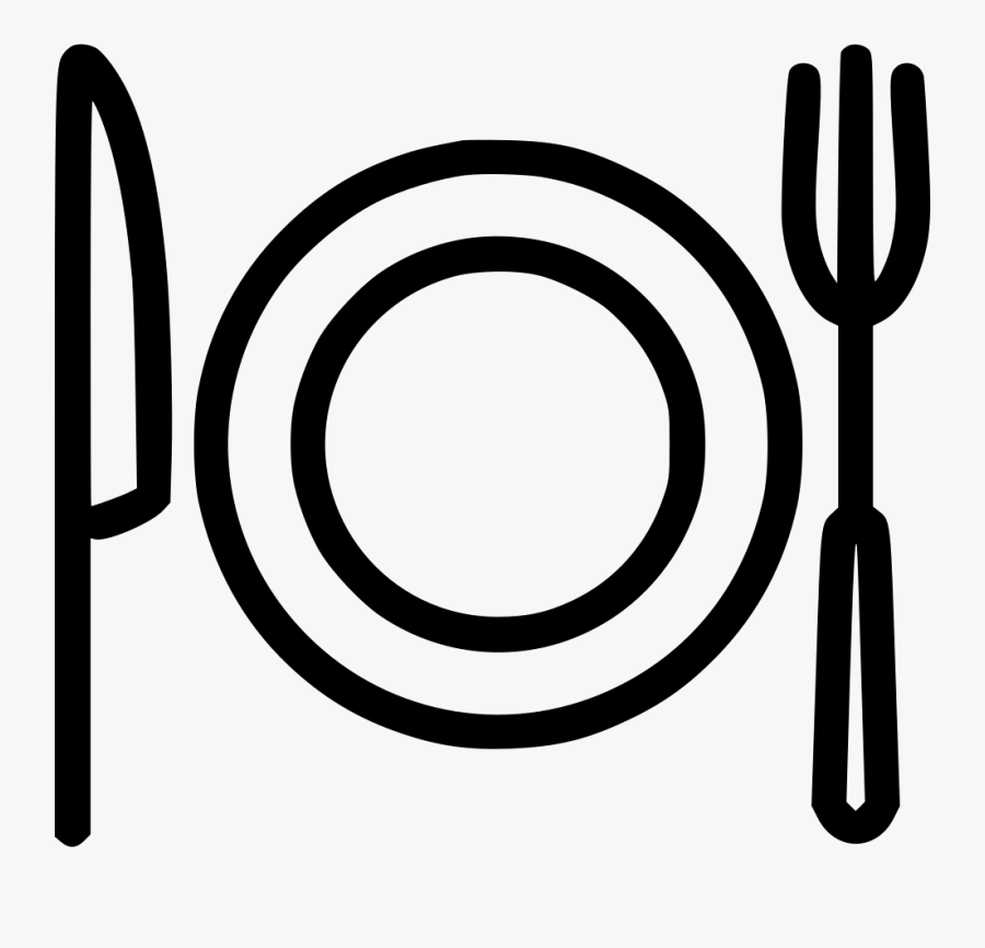 Plate With Fork And Knife Comments - Circle, Transparent Clipart