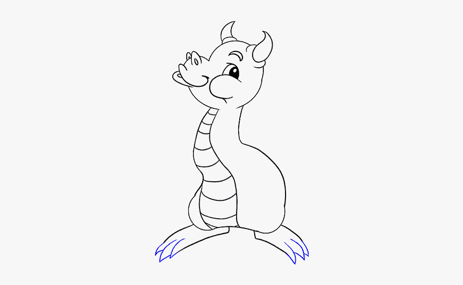 Baby Line Drawing At - Drawing Baby Dragon, Transparent Clipart