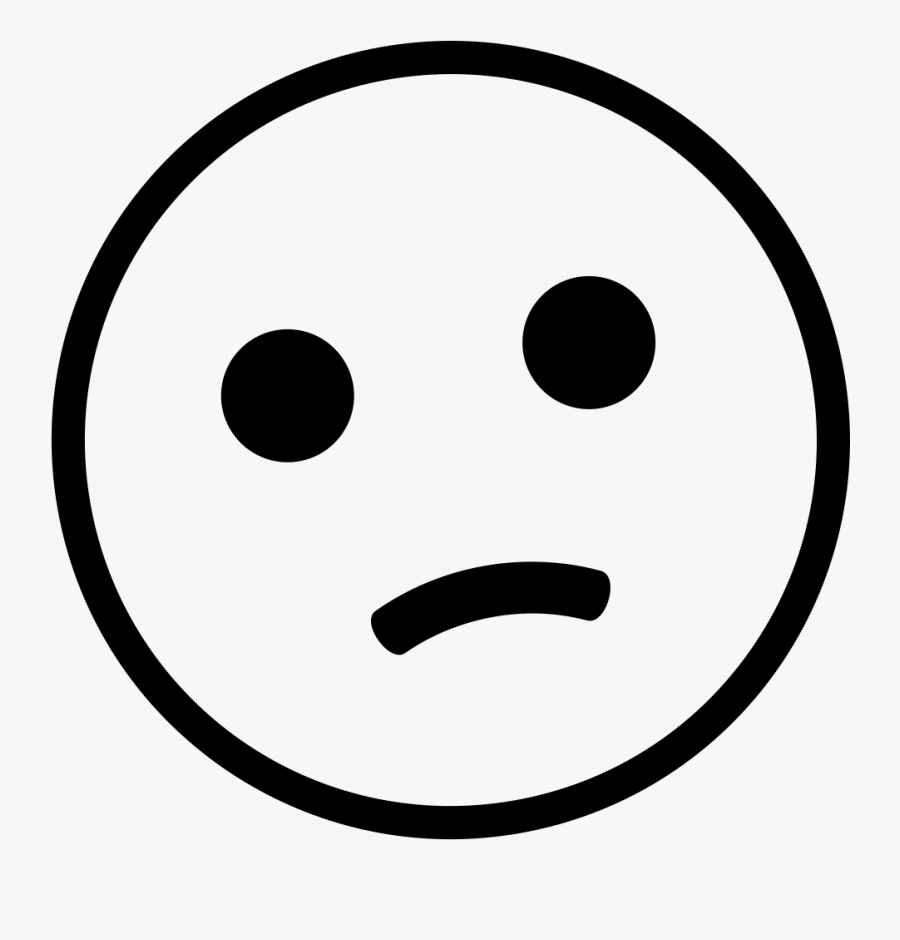 Transparent Confused Emoji Png - Black And White Confused Emoji, Transparent Clipart