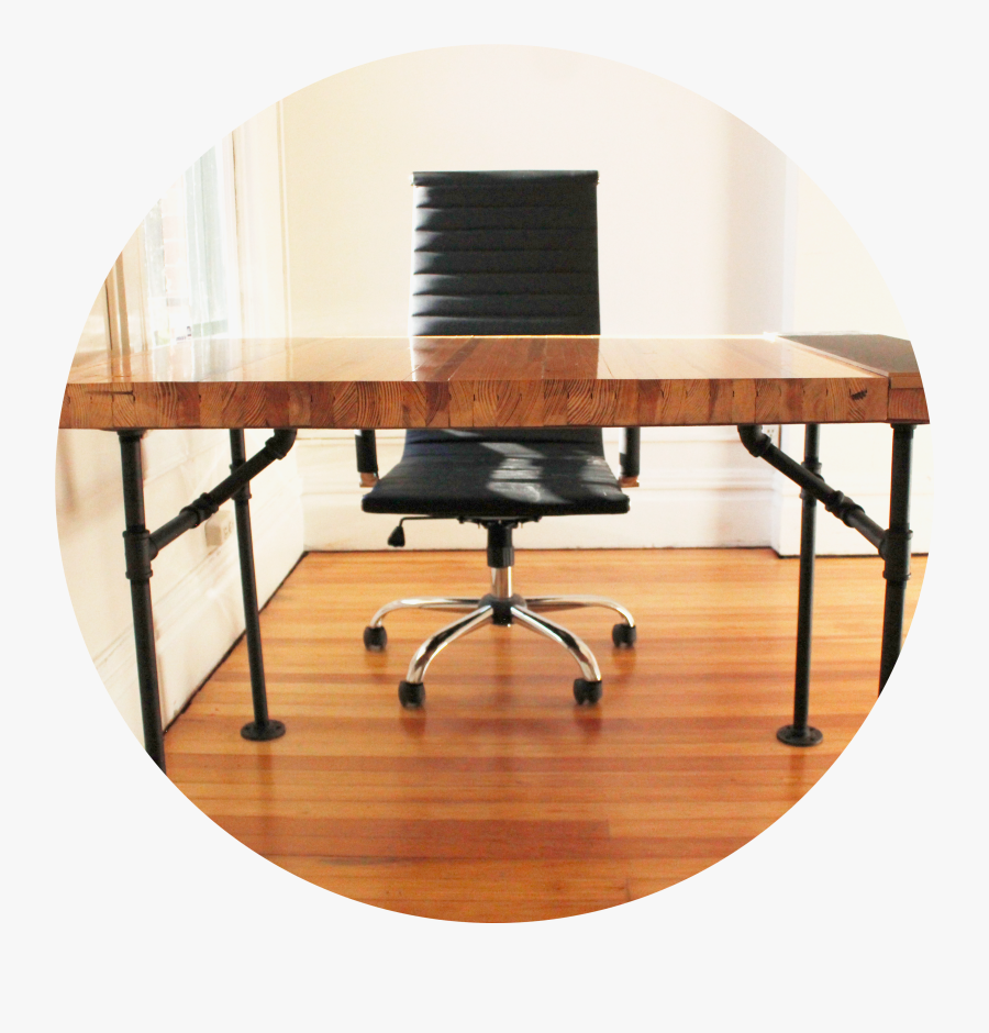 Reclaimed Bowling Lane Desk - Kitchen & Dining Room Table, Transparent Clipart