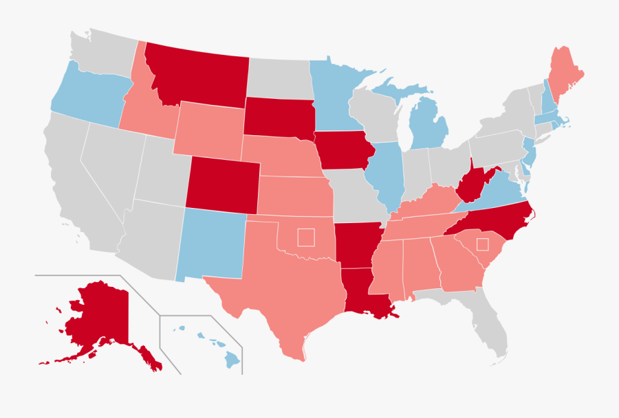 Transparent Electoral College Clipart - Death Penalty States, Transparent Clipart