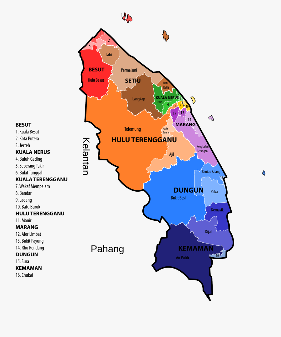 New Electoral Map - Map Terengganu Kuala Nerus, Transparent Clipart