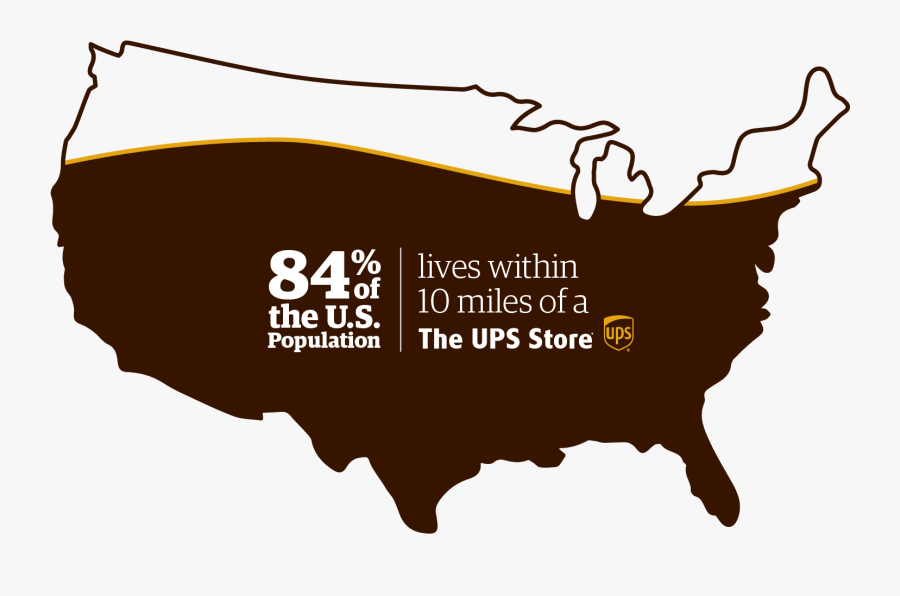 In Addition To Convenient Locations, The Ups Store - Blue Us Map Transparent, Transparent Clipart