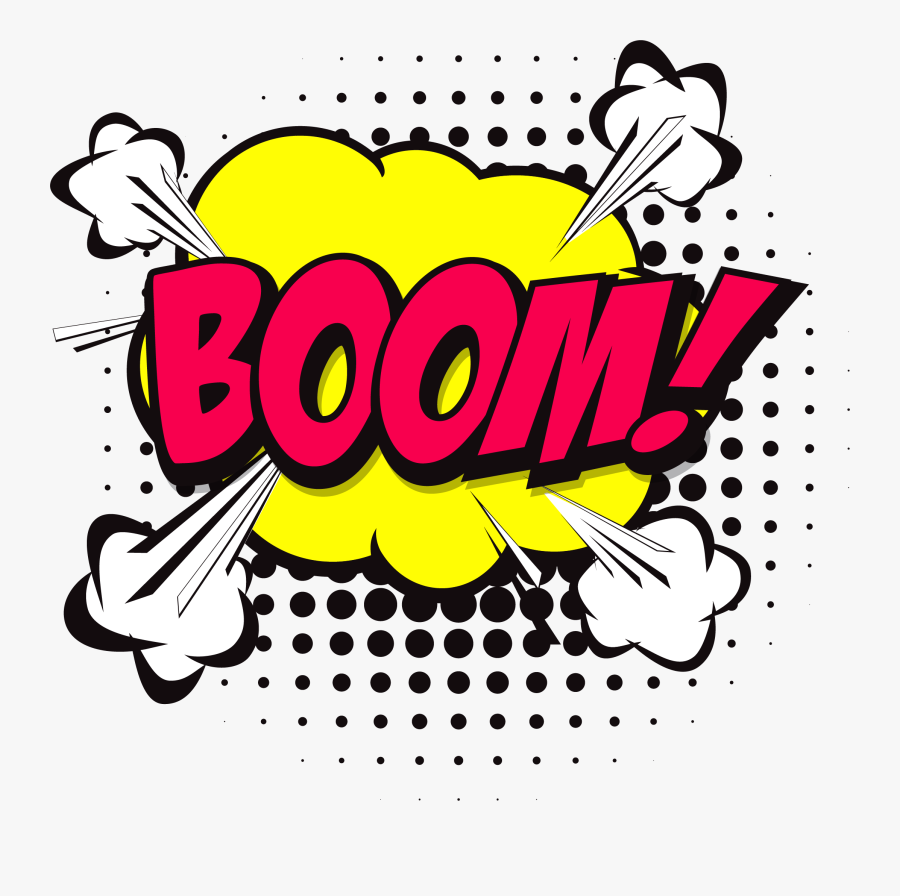 Transparent Bubble Burst Clipart - Comic Bubble Boom Png, Transparent Clipart