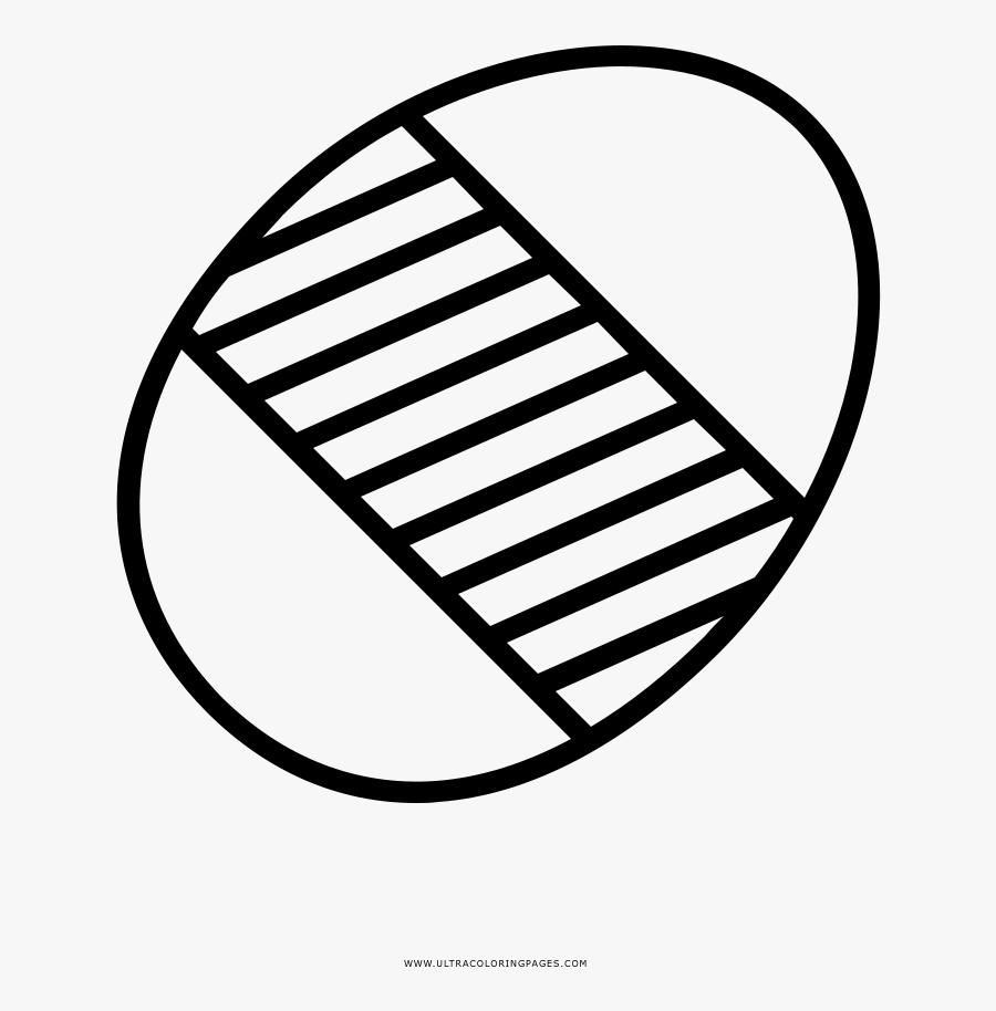 Easter Egg Coloring Page - Line Art, Transparent Clipart