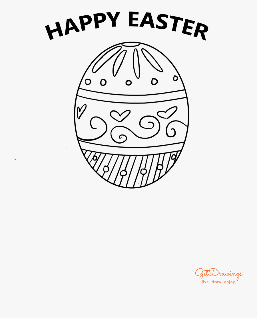 How To Draw An Easter Egg - 年賀状 フレーム, Transparent Clipart