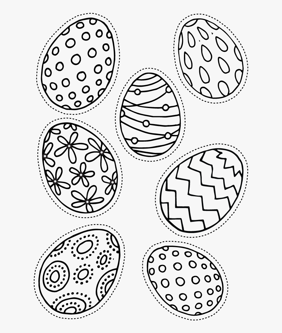 Easter Eggs Stamp, Transparent Clipart