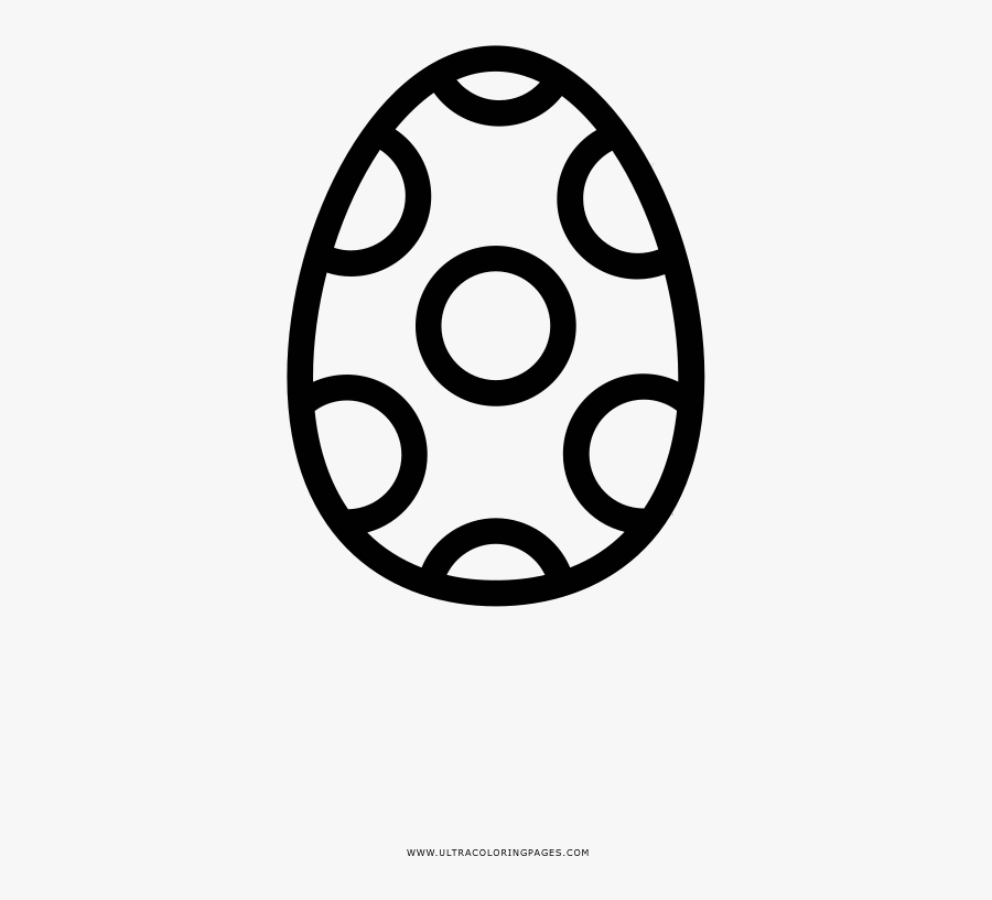 Easter Egg Coloring Page - Line Art, Transparent Clipart