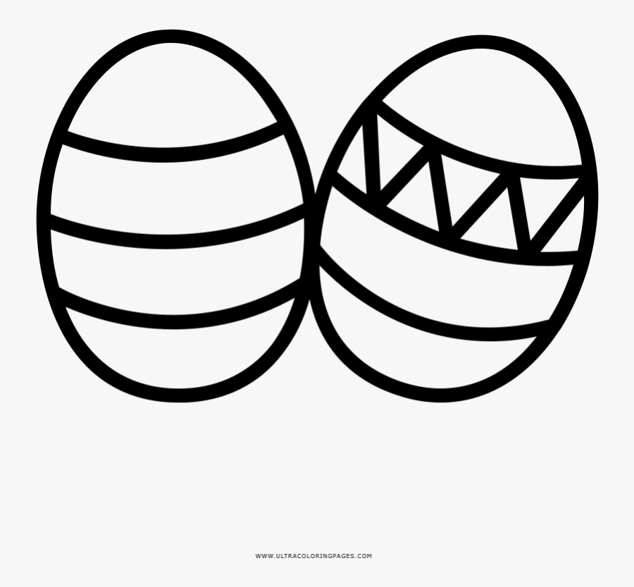 Easter Eggs Coloring Page - Uova Di Pasqua Disegnare Da Colorare, Transparent Clipart