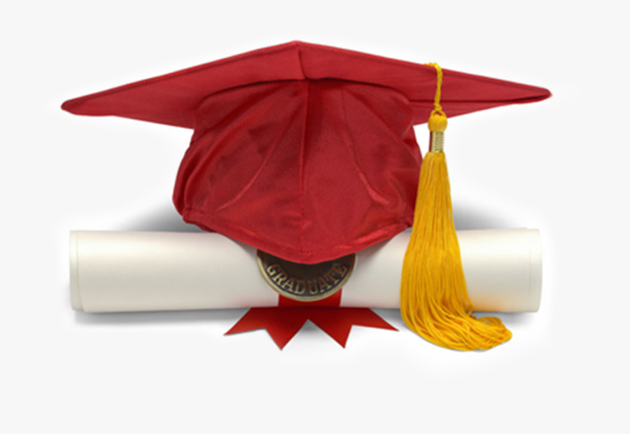 Red Graduation Hat Png - Red Graduation Cap Png, Transparent Clipart