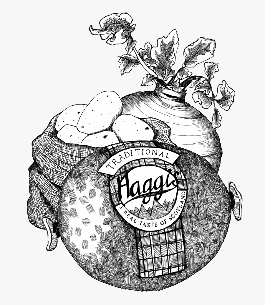 Gillian Kyle Scottish Food Art Haggis Neeps Tatties - Cartoon, Transparent Clipart