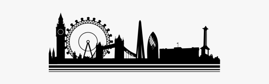 Wall Decal Skyline City Vinyl Group Sticker - Skyline London Vector, Transparent Clipart
