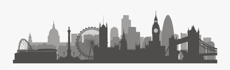 Nottingham Skyline Silhouette - Printable London Skyline Silhouette, Transparent Clipart