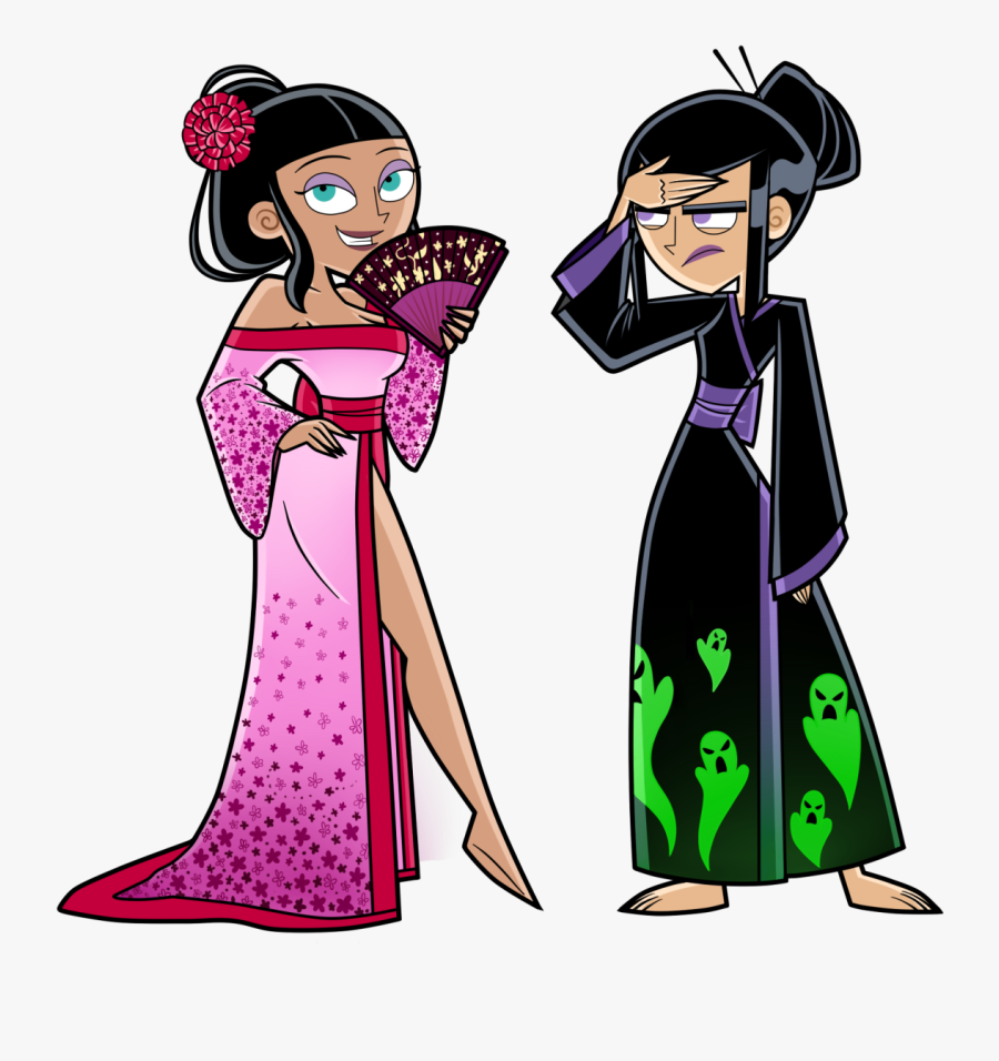 Sam And Paulina Wearing Kimonos Commission - Sam Manson Fan Art, Transparent Clipart
