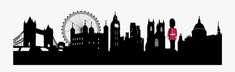 Transparent London Skyline Clipart - Peter Pan London Skyline Silhouette, Transparent Clipart